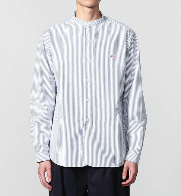 DANTON「DANTON | オックスフォード バンドカラーシャツ STRIPE MEN」|シャツ・ブラウス|