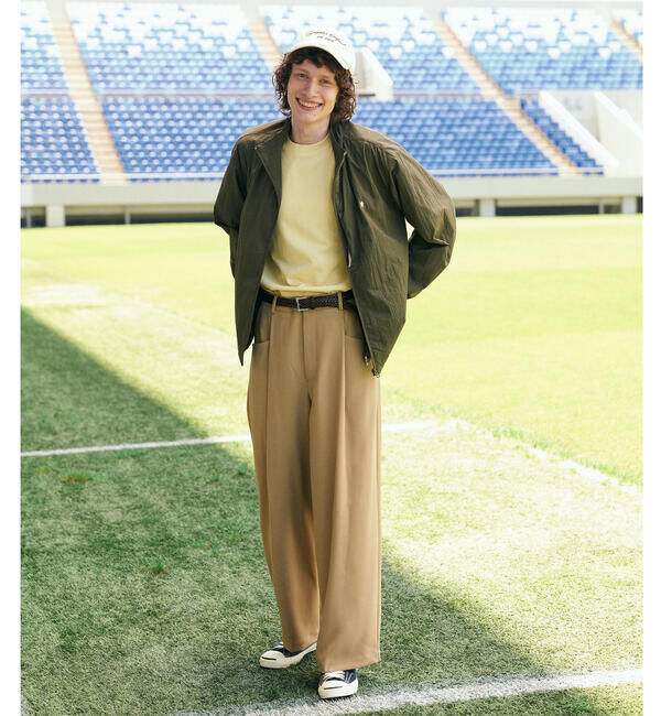 GYMPHLEX「Gymphlex | タック ワイドイージーパンツ MEN」|チノ|