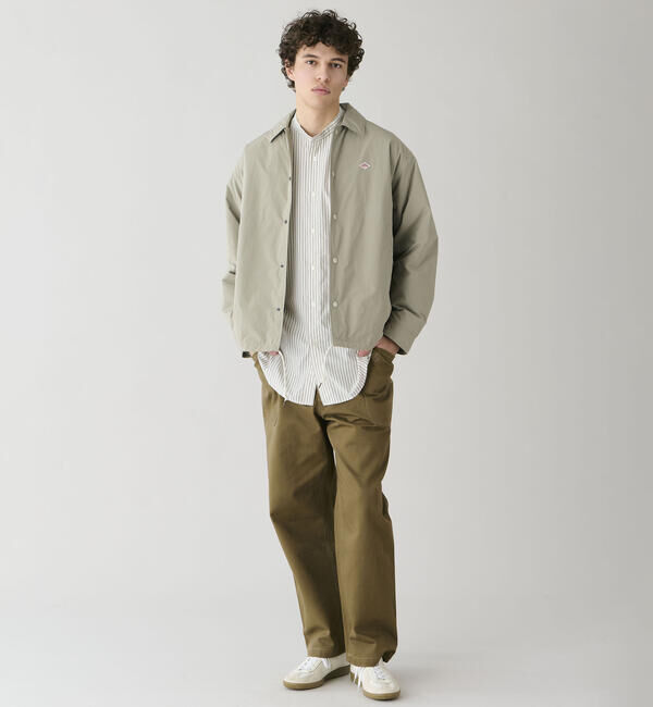 GYMPHLEX「Gymphlex | タイプライター バンドカラー 長袖シャツ STRIPE MEN」|シャツ・ブラウス|