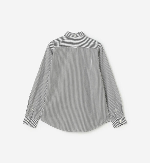 GYMPHLEX「Gymphlex | コットン 長袖ボタンダウンシャツ STRIPE WOMEN」|シャツ・ブラウス|