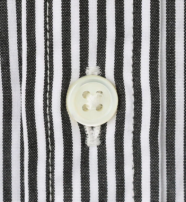 GYMPHLEX「Gymphlex | コットン 長袖ボタンダウンシャツ STRIPE WOMEN」|シャツ・ブラウス|