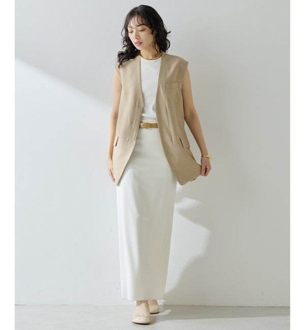  「ジャージーIラインロングスカート」|スカート|