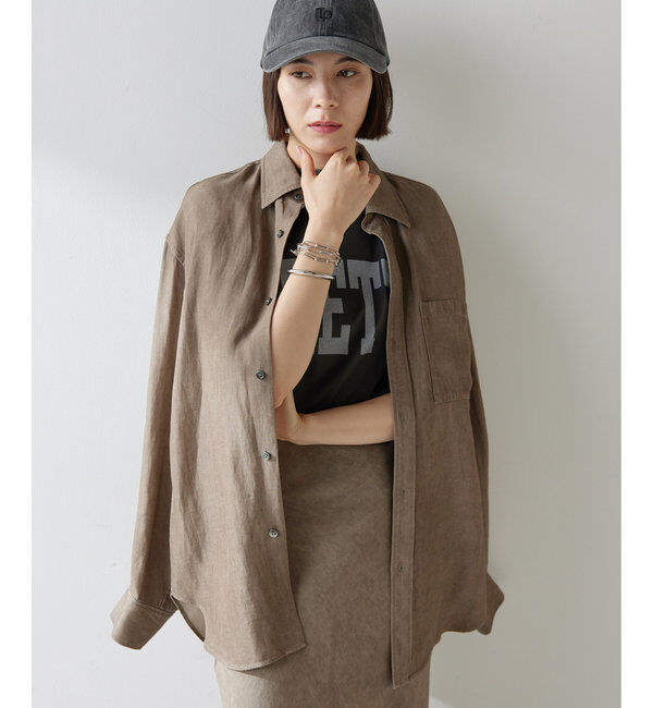  「ツイル顔料染めオーバーシャツ」|シャツ・ブラウス|