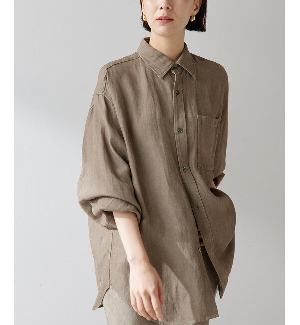  「ツイル顔料染めオーバーシャツ」|シャツ・ブラウス|
