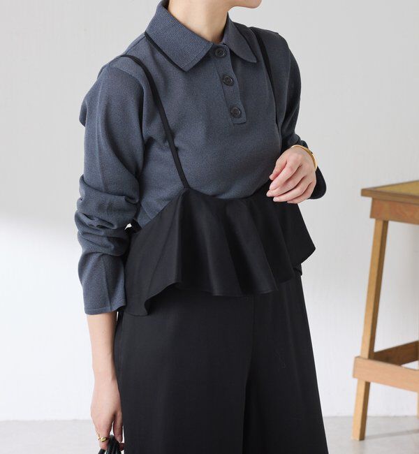  「シアーニットポロ」|ニット・セーター|