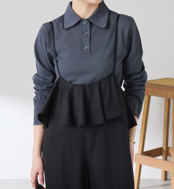  「シアーニットポロ」|ニット・セーター|