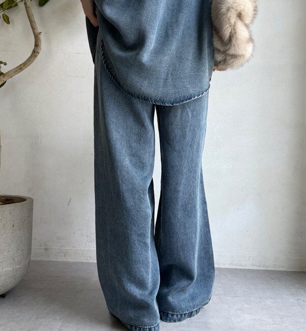  「リヨセルデニムワイドパンツ」|デニム|