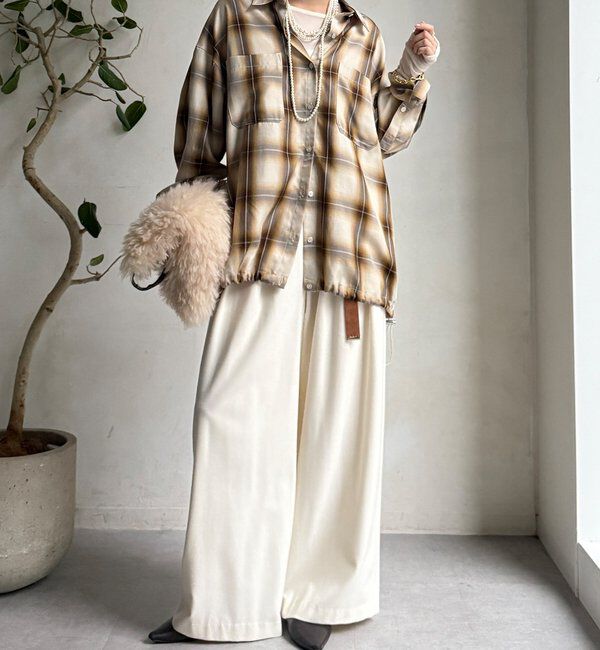  「オンブレチェックドロストシャツ」|シャツ・ブラウス|