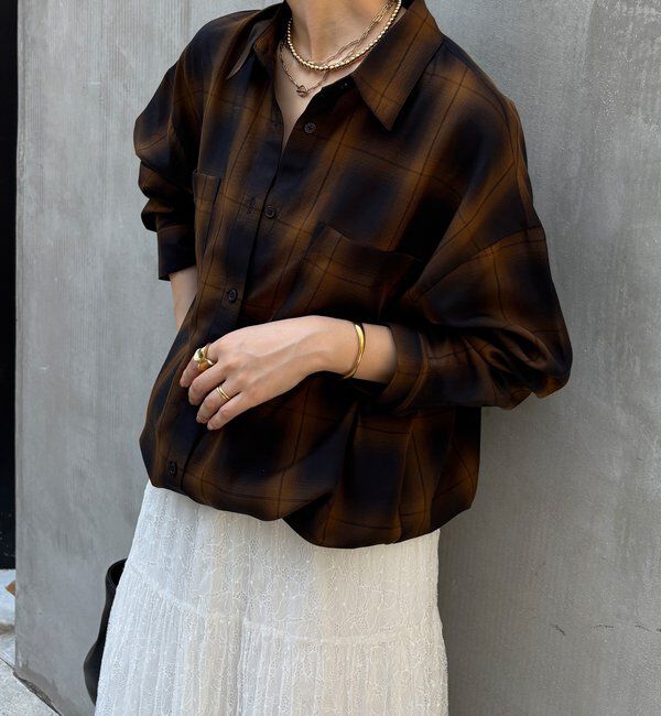 「オンブレチェックドロストシャツ」|シャツ・ブラウス|
