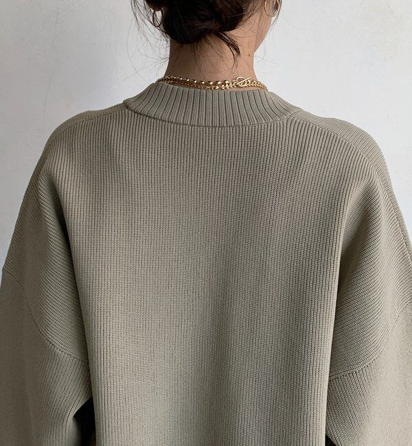  「ストレッチヤーン片畦カーディガン」|カーディガン|