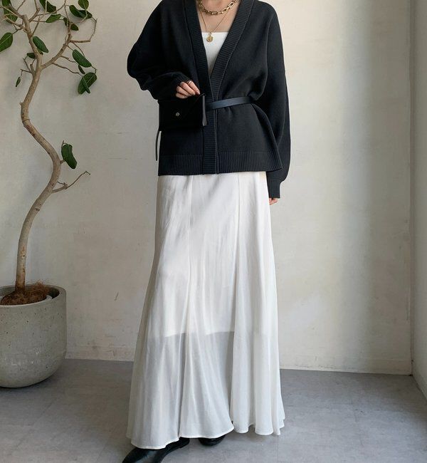  「ストレッチヤーン片畦カーディガン」|カーディガン|