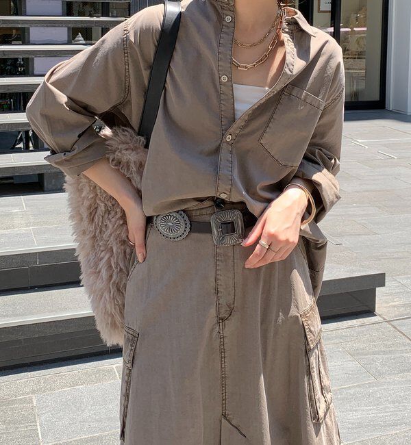  「リヨセルピグメントビッグシャツ」|シャツ・ブラウス|