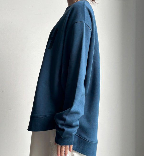  「【WEB限定】裏起毛ヘムラインロゴトップス」|Tシャツ・カットソー|