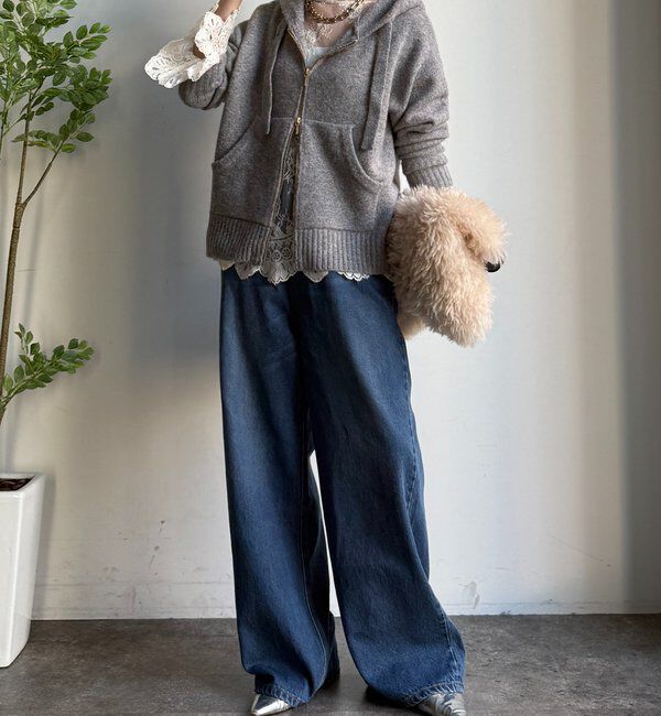  「ホイップヤーンジップフーディー」|カーディガン|