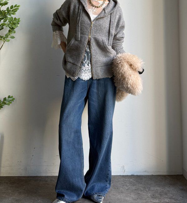  「ホイップヤーンジップフーディー」|カーディガン|