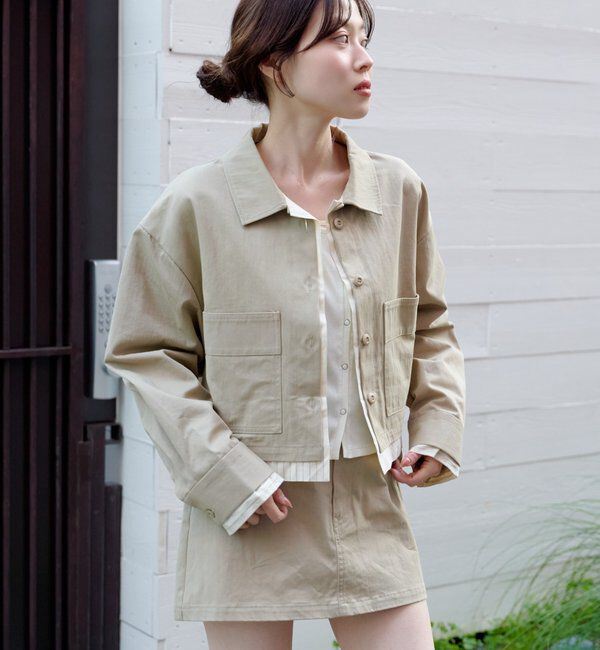  「【WEB先行/SETUP対応】レイヤードショートシャツジャケット」|その他|