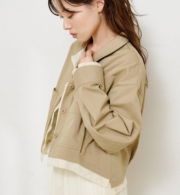  「【WEB先行/SETUP対応】レイヤードショートシャツジャケット」|その他|