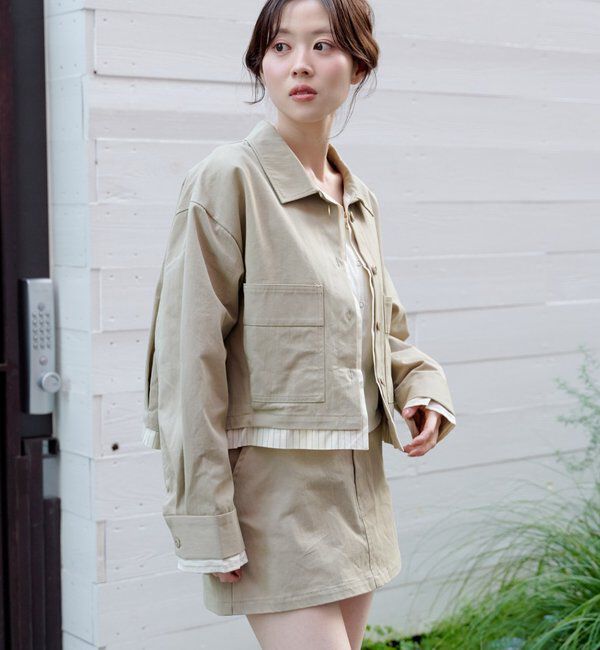  「【WEB先行/SETUP対応】レイヤードショートシャツジャケット」|その他|