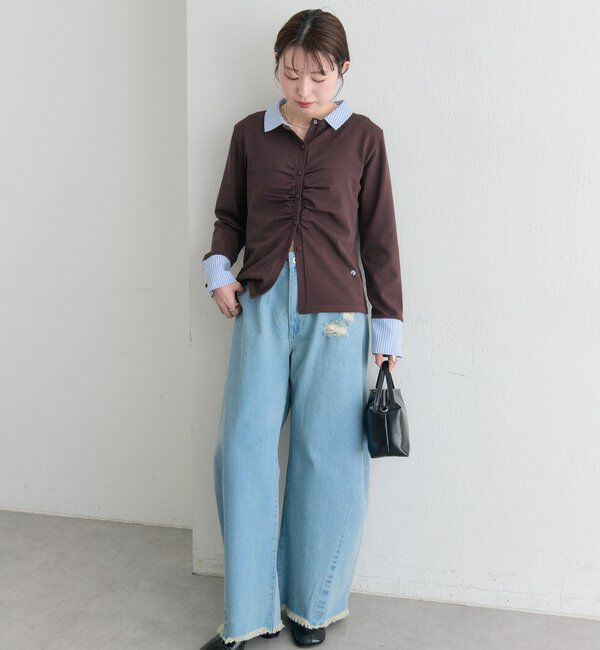  「クラッシュカーブパンツ」|デニム|