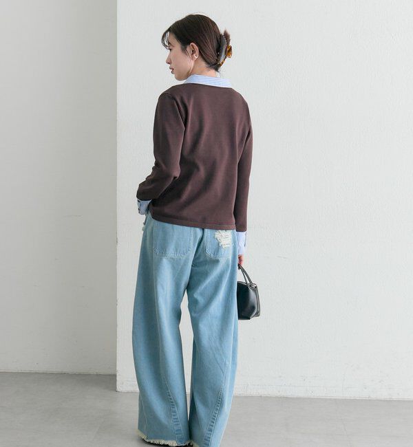  「クラッシュカーブパンツ」|デニム|