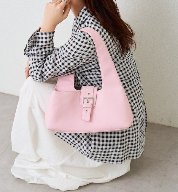  「ベルトフラップBAG」|トートバッグ|ピンク