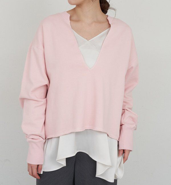  「【26SS予約】スキッパースウェット」|Tシャツ・カットソー|ピンク