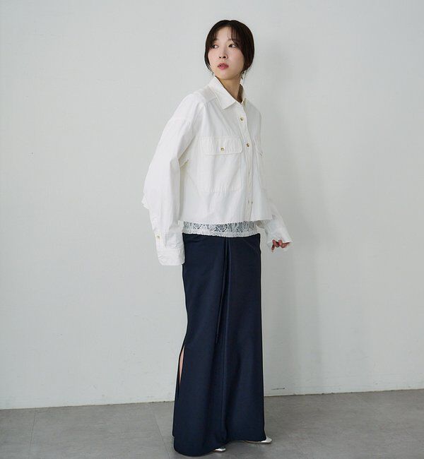  「【26SS予約】デニムオーバーショートシャツ」|シャツ・ブラウス|