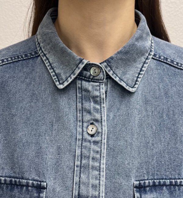  「【26SS予約】デニムオーバーショートシャツ」|シャツ・ブラウス|
