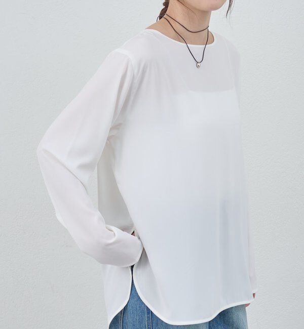  「サイドスリットブラウス」|シャツ・ブラウス|オフホワイト