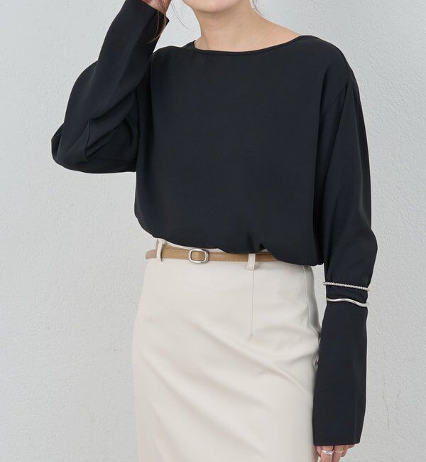  「サイドスリットブラウス」|シャツ・ブラウス|