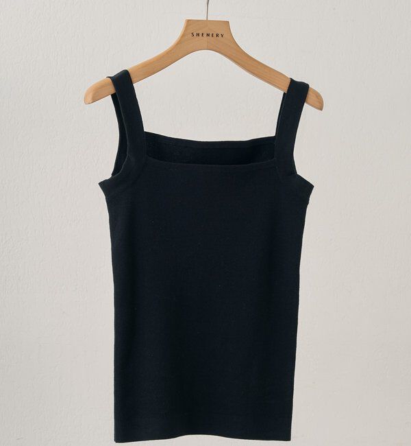  「総針ニットキャミソール」|ニット・セーター|ブラック
