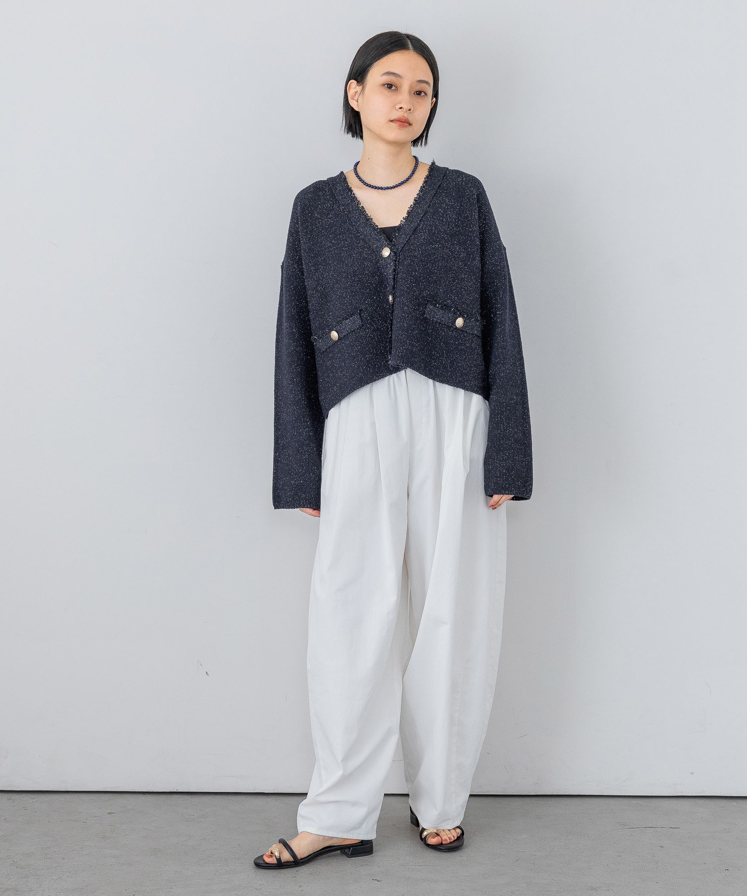 A part by 「ツイードVカーディガン」|ニット・セーター|