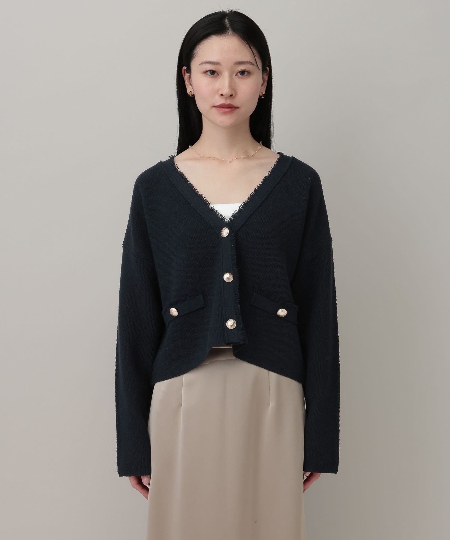 A part by 「ツイードVカーディガン」|ニット・セーター|