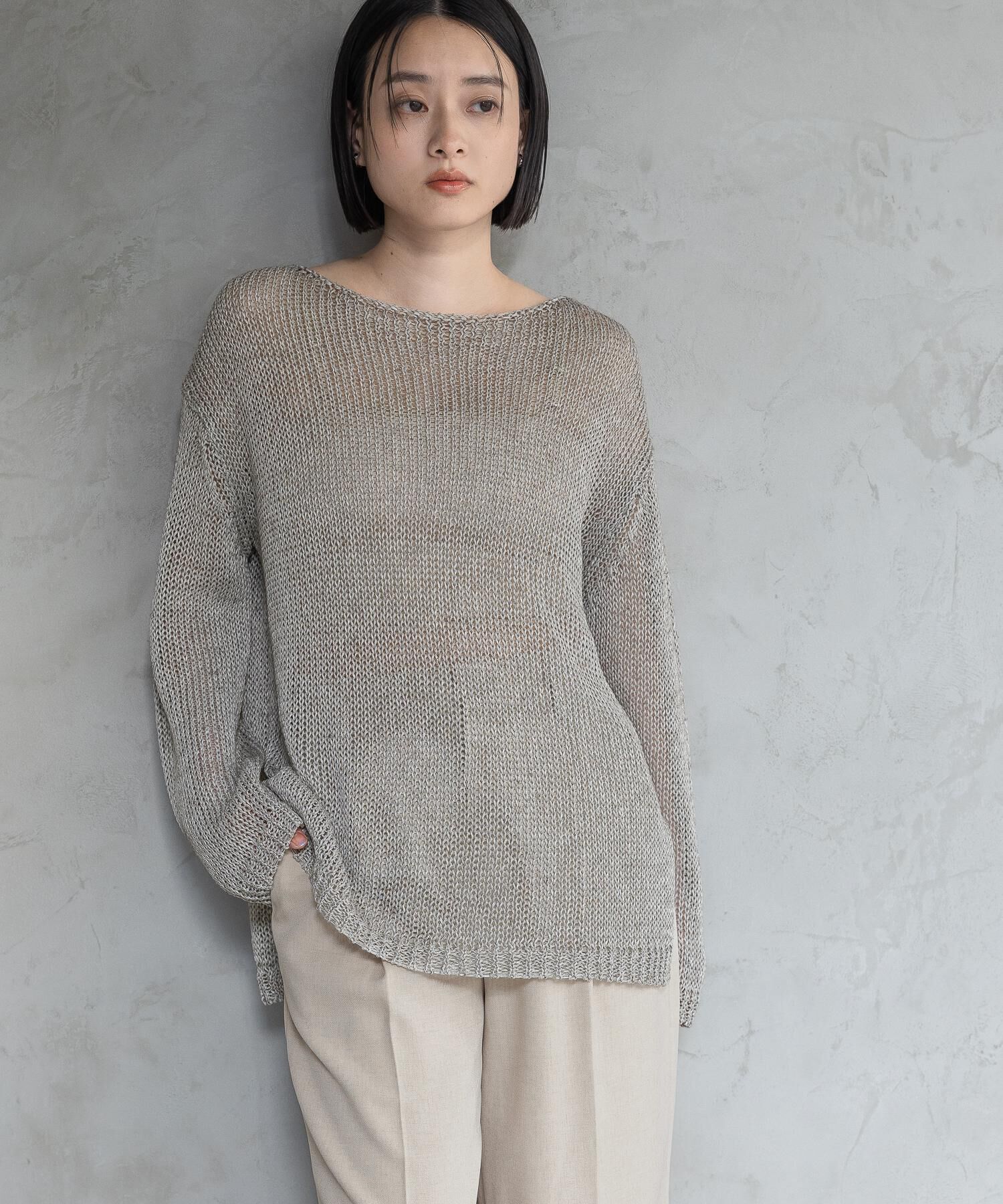 A part by 「リネンコンメッシュプルオーバー」|ニット・セーター|