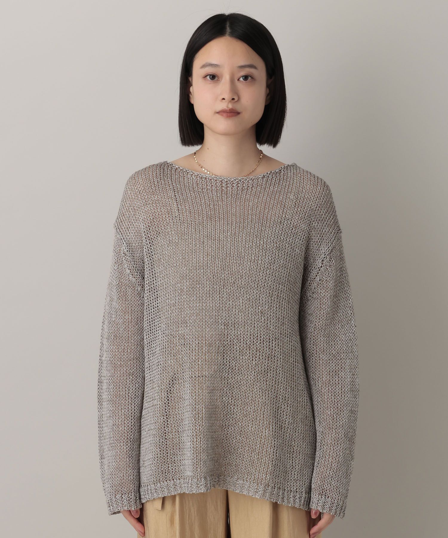 A part by 「リネンコンメッシュプルオーバー」|ニット・セーター|