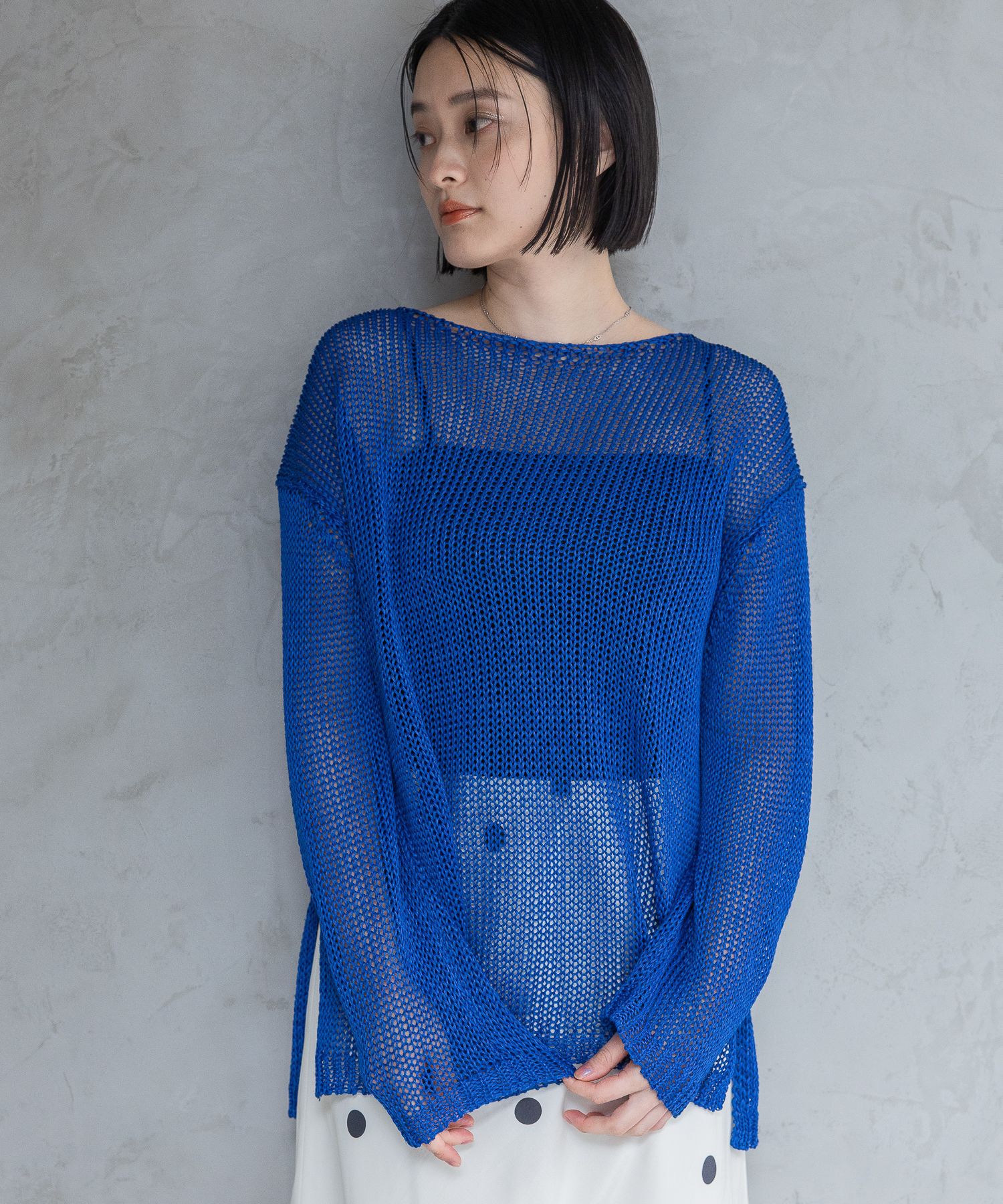 A part by 「リネンコンメッシュプルオーバー」|ニット・セーター|