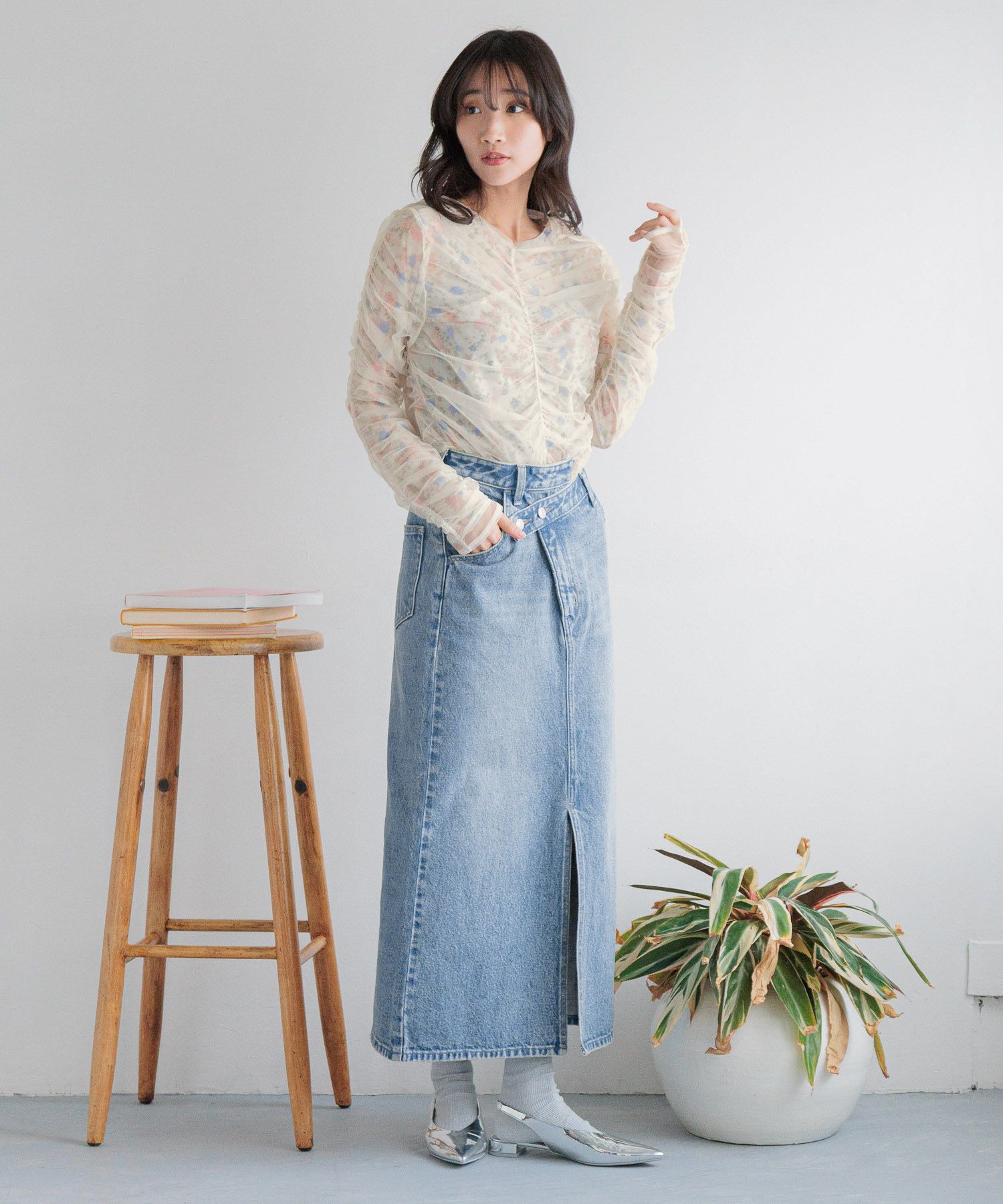 LOWRYS FARM「ＣＯＮＥ／アシメタイトスカート」|スカート|