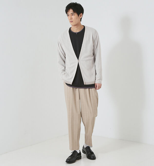 ABAHOUSE「【マルチストライプ】ワイド テーパードパンツ / スラックス」|スラックス|