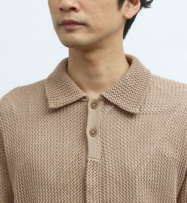 ABAHOUSE「メッシュニット ポロ カーディガン / サマーニット」|カーディガン|