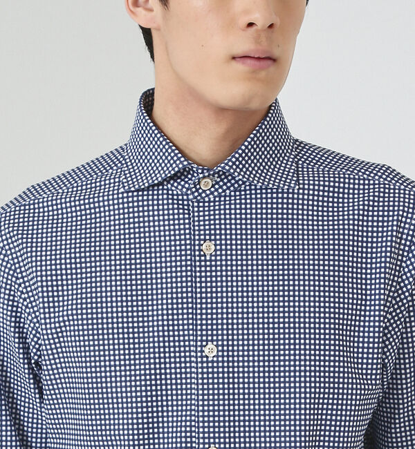 ABAHOUSE「【FLEX SHIRTS】ドライモーメント ギンガムチェックシャツ」|シャツ・ブラウス|