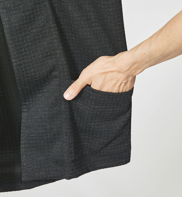 ABAHOUSE「【ボタンレス】千鳥柄フクレガジャガード　ショールカラー カーディガン」|カーディガン|