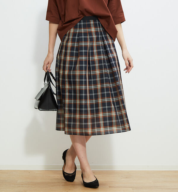 Rouge vif「チェックスカート」|スカート|ネイビー