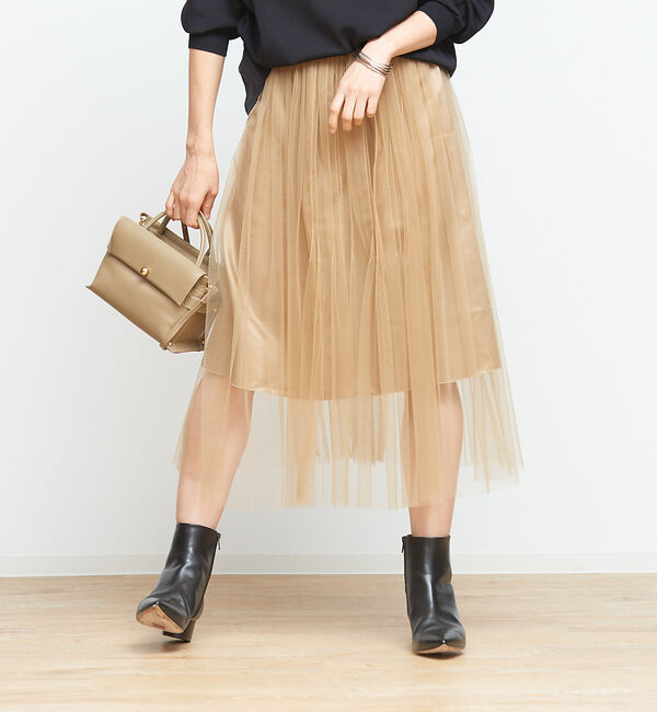 Rouge vif「チュールスカート」|スカート|ベージュ