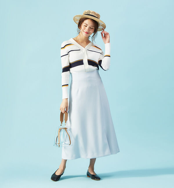 Rouge vif「スリットフレアミディスカート」|スカート|