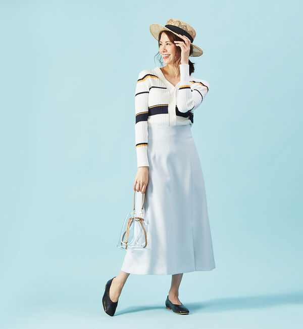 Rouge vif「スリットフレアミディスカート」|スカート|