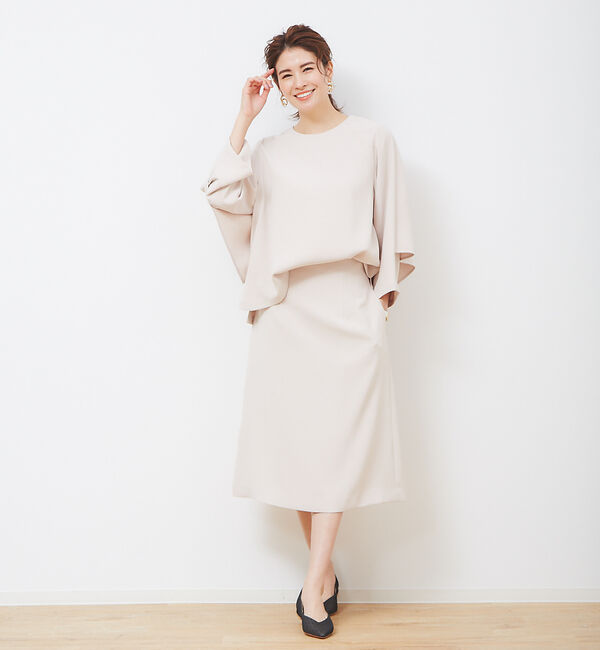 Rouge vif「【マザーニーズ】【オケージョン】ダブルクロスセミフレアスカート」|スカート|