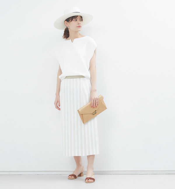 Rouge vif「RIOPELEストライプタイトスカート」|スカート|
