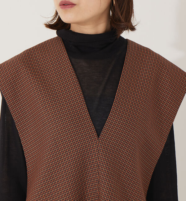 Rouge vif「チェックVネックワンピース」|ワンピース|