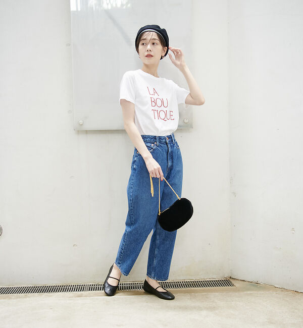 Rouge vif「前後ロゴコンパクトT」|Tシャツ・カットソー|