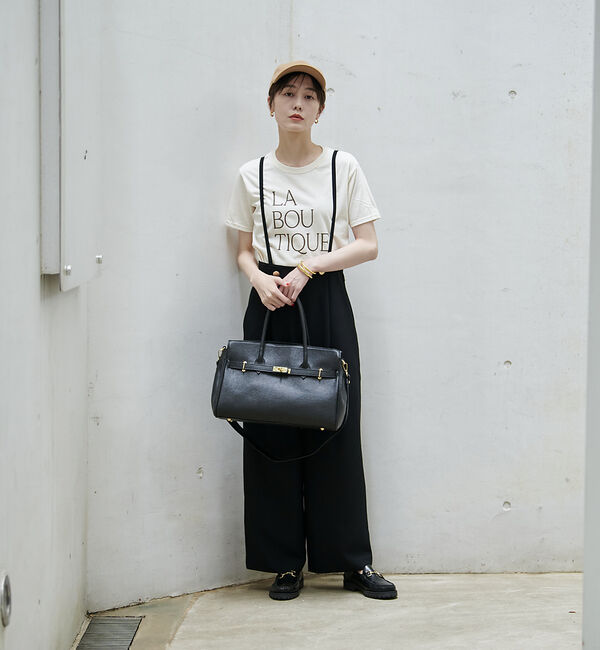 Rouge vif「前後ロゴコンパクトT」|Tシャツ・カットソー|